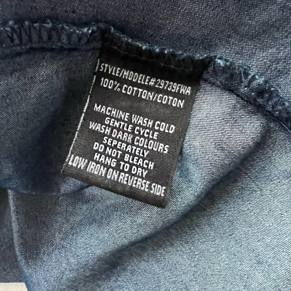 imPRESS Indigo Cotton Pleated Shirt - Picture 11 of 11